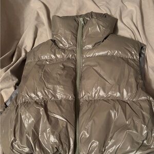 Shiny Puffer Vest SHEIN